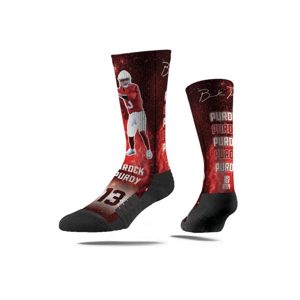 Strideline Brock Purdy Galaxy Cardinal Socks